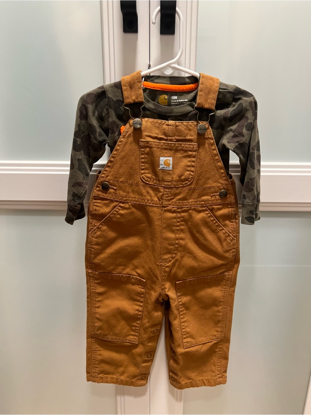 Carhartt Toddler Caramel Brown Duck Canvas Overalls
